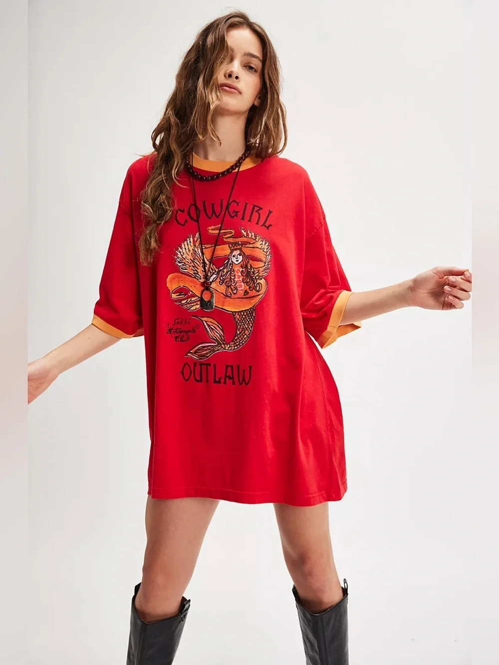 Free People Sabbi Cowgirl Outlaw Tee